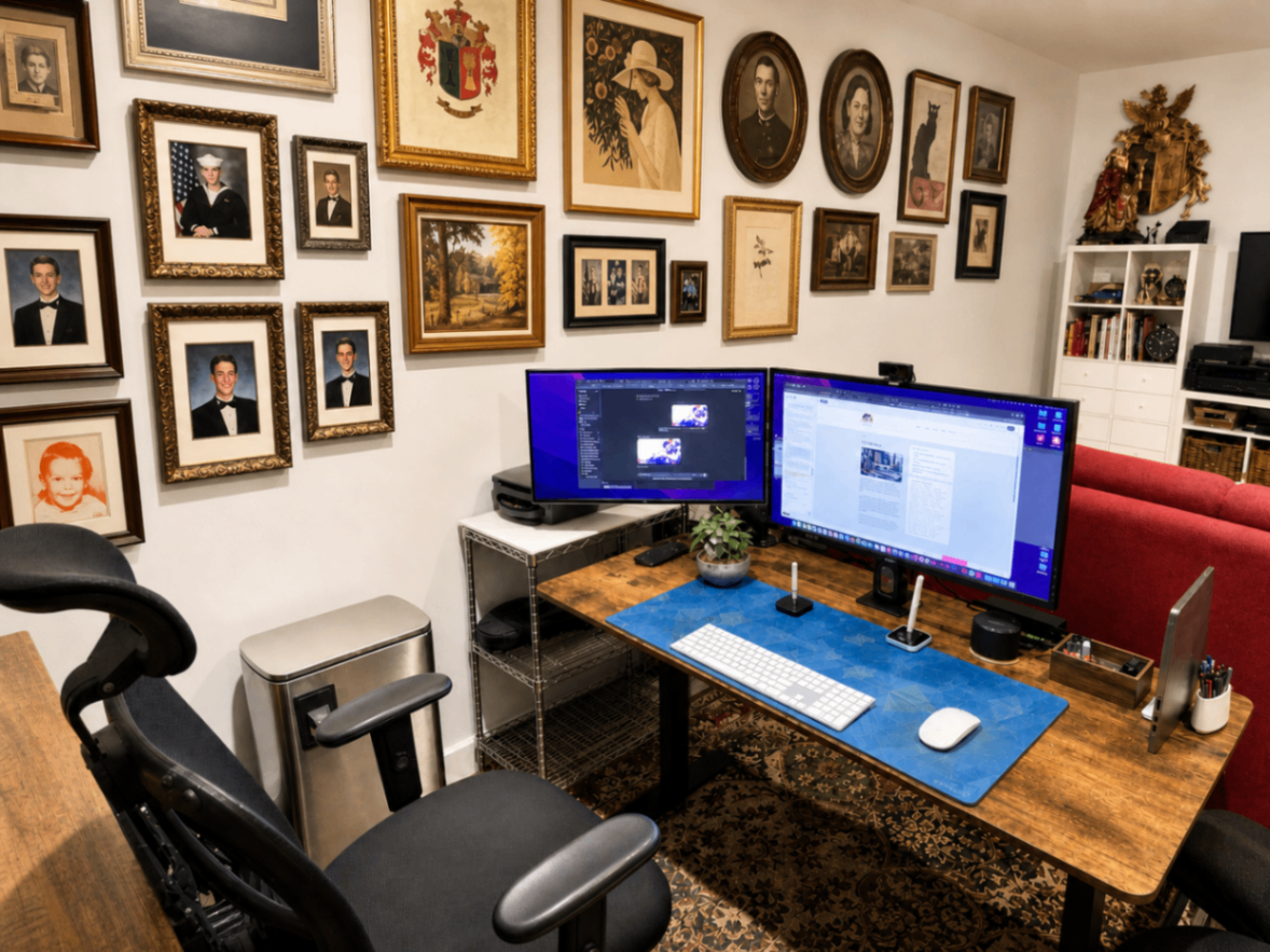 Rob Ligeti's home office workspace in Newcastle, CA
